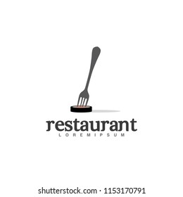 Fork icon illustration vector. fork and spoon icon template isolated on white background