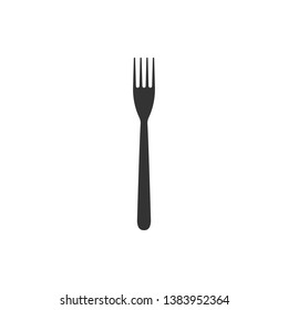 Fork icon isolated. Flat design. Vector Illustration