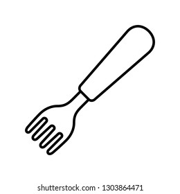 Fork icon. isolated on white background