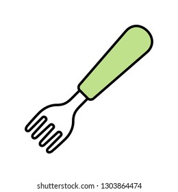 Fork icon. isolated on white background