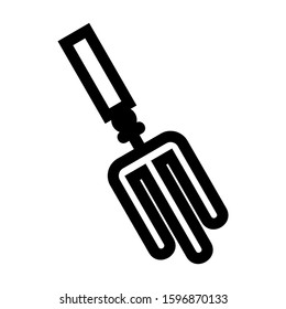 fork icon isolated sign symbol vector illustration - high quality black style vector icons
