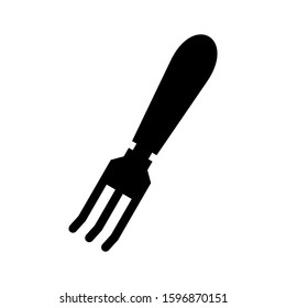 fork icon isolated sign symbol vector illustration - high quality black style vector icons
