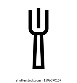 fork icon isolated sign symbol vector illustration - high quality black style vector icons
