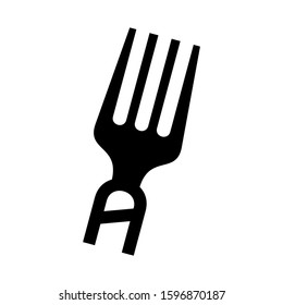fork icon isolated sign symbol vector illustration - high quality black style vector icons
