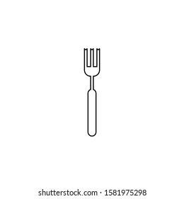 Fork icon. Kitchen tool symbol. Logo design element