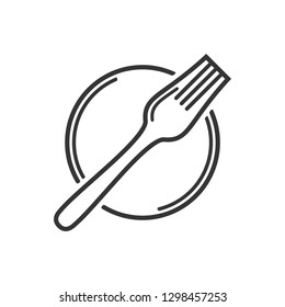 fork icon lineart