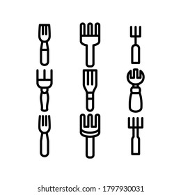 fork icon or logo isolated sign symbol vector illustration - Collection of high quality black style vector icons
