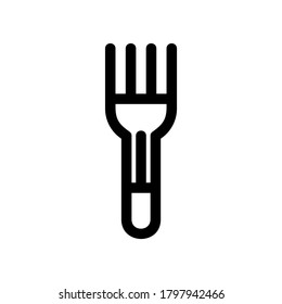 Gabelsymbol oder Logo einzeln auf Zeichen, Vektorgrafik - hochwertige Vektorsymbole in schwarzem Stil
