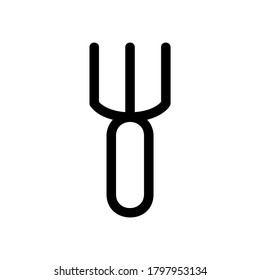 Gabelsymbol oder Logo einzeln auf Zeichen, Vektorgrafik - hochwertige Vektorsymbole in schwarzem Stil
