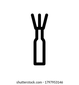fork icon or logo isolated sign symbol vector illustration - high quality black style vector icons
