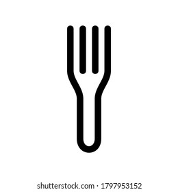 fork icon or logo isolated sign symbol vector illustration - high quality black style vector icons

