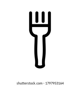 fork icon or logo isolated sign symbol vector illustration - high quality black style vector icons

