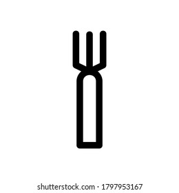 fork icon or logo isolated sign symbol vector illustration - high quality black style vector icons
