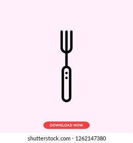 Fork icon modern vector style