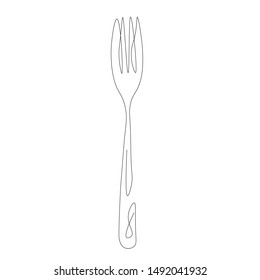 Fork icon on white background vector illustration