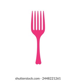 Fork icon on white background. Vector illustration in trendy flat style