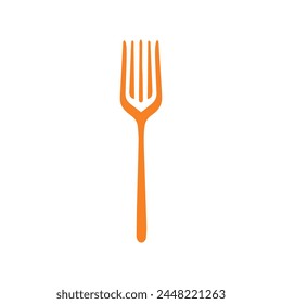 Fork icon on white background. Vector illustration in trendy flat style