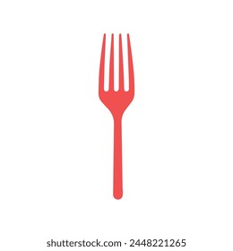 Fork icon on white background. Vector illustration in trendy flat style