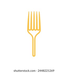 Fork icon on white background. Vector illustration in trendy flat style