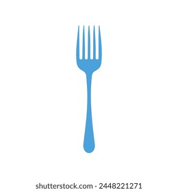 Fork icon on white background. Vector illustration in trendy flat style