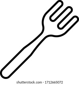 Fork Icon Outline Isolated Vector Illustration Stock Vector (Royalty ...