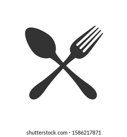 Fork and fork icon. Restaurant sign