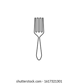 Fork icon. Restaurant symbol. Logo design element