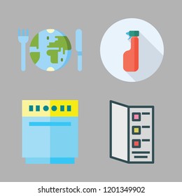 fork icon set. vector set about tools and utensils, menu, dishwasher and restaurant icons set.