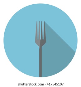 Fork icon with shadow.