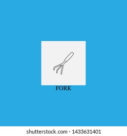 fork icon sign signifier vector