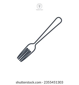 Fork icon symbol vector illustration isolated on white background