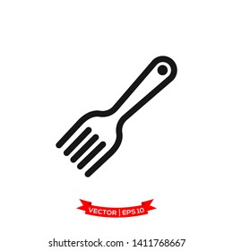 fork icon in trendy flat design, kitchen utensil icon 