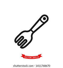 fork icon in trendy flat design, kitchen utensil icon 