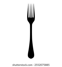 Vetor de ícone de bifurcação. Sinal de ilustração de talheres. Símbolo do restaurante. Logotipo alimentar.