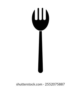 Vetor de ícone de bifurcação. Sinal de ilustração de talheres. Símbolo do restaurante. Logotipo alimentar.