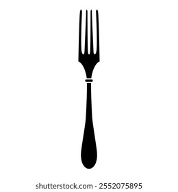 Vetor de ícone de bifurcação. Sinal de ilustração de talheres. Símbolo do restaurante. Logotipo alimentar.