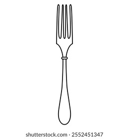 Vetor de ícone de bifurcação. Sinal de ilustração de talheres. Símbolo do restaurante. Logotipo alimentar.