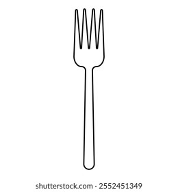 Vetor de ícone de bifurcação. Sinal de ilustração de talheres. Símbolo do restaurante. Logotipo alimentar.