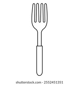 Vetor de ícone de bifurcação. Sinal de ilustração de talheres. Símbolo do restaurante. Logotipo alimentar.