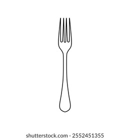 Vetor de ícone de bifurcação. Sinal de ilustração de talheres. Símbolo do restaurante. Logotipo alimentar.