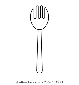 Vetor de ícone de bifurcação. Sinal de ilustração de talheres. Símbolo do restaurante. Logotipo alimentar.