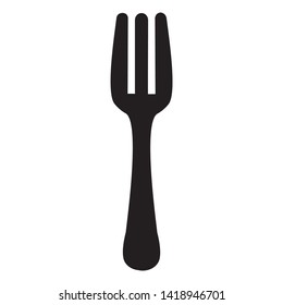 fork icon. Vector illustration of black with a white background.