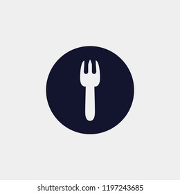 fork icon, vector illustration. flat icon