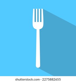Fork icon vector illustration in flat style