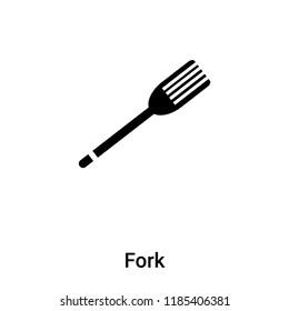 Fork icon vector isolated on white background, logo concept of Fork sign on transparent background, filled black symbol