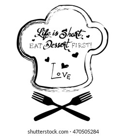 fork, icon, vector, kitchen, restaurant, meal, inscription, dessert, calligraphy