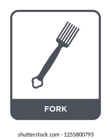 fork icon vector on white background, fork trendy filled icons from Kitchen collection, fork simple element illustration