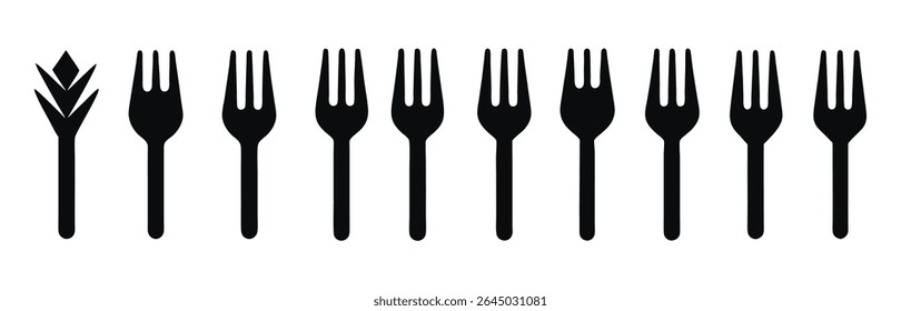 Fork Icons for Restaurant or Food Design