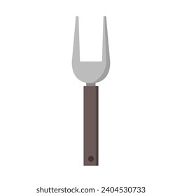 Fork illustrated on white background