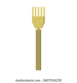 Fork illustrated on white background